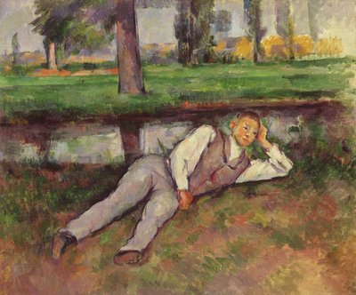 Rustende Jongen, ca. 1887 door Paul Cézanne