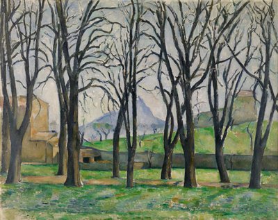 Kastanjebomen bij Jas de Bouffan door Paul Cézanne