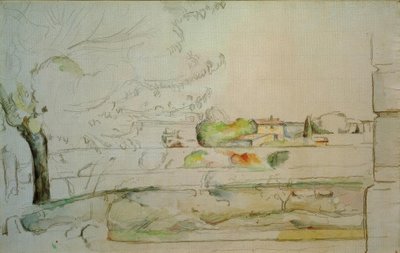 De vlakte van Bellevue door Paul Cézanne