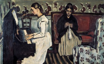 Meisje aan de Piano Overture tot Tannhäuser door Paul Cézanne
