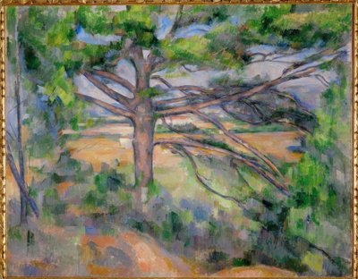 Grote den en rode aarde door Paul Cézanne