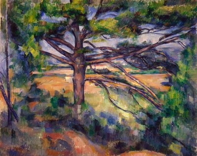 Grote den en rode aarde door Paul Cézanne