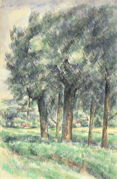Groep Bomen, 1877-80 door Paul Cézanne