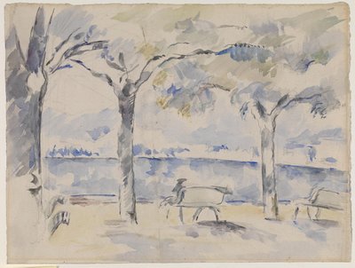 De tuin door Paul Cézanne