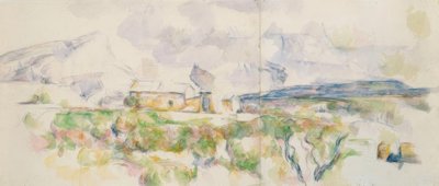 De berg Sainte-Victoire gezien vanuit Lauves door Paul Cézanne