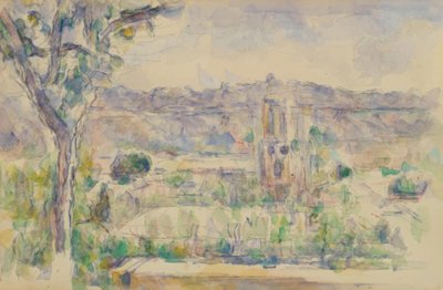 De kathedraal van Aix gezien vanuit het atelier van Lauves door Paul Cézanne