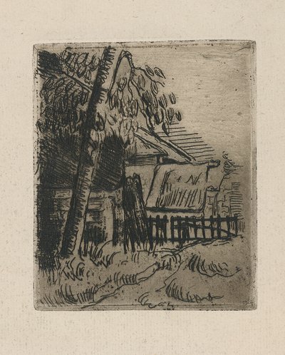 Landschap bij Auvers door Paul Cézanne