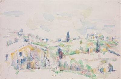 Landschap in Provence door Paul Cézanne