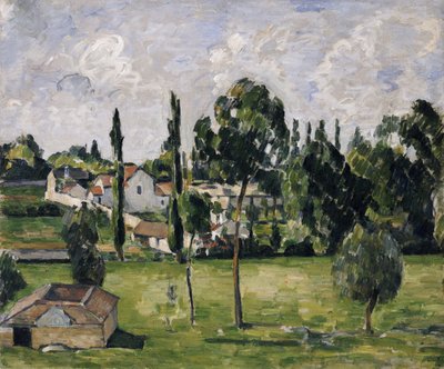 Landschap met waterlijn, ca. 1879 door Paul Cézanne