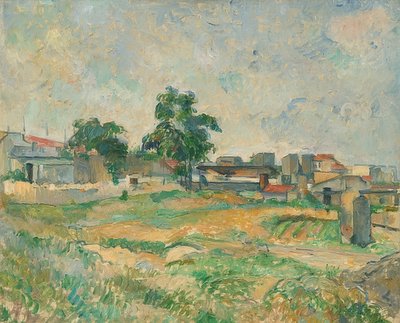 Landschap nabij Parijs door Paul Cézanne