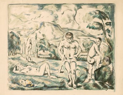 Grote Baders door Paul Cézanne