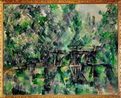 De brug over de vijver door Paul Cézanne