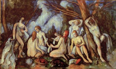 De grote baders door Paul Cézanne