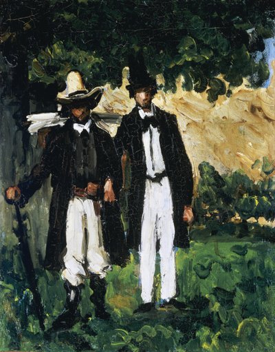 Marion en Valabregue Poseren voor een Schilderij, 1866 door Paul Cézanne
