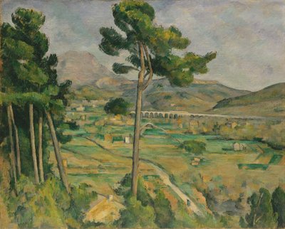 Mont Sainte-Victoire en het Viaduct van de Arc Rivier Vallei door Paul Cézanne