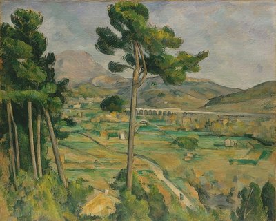 Mont Sainte-Victoire en het viaduct van de Arc-vallei door Paul Cézanne