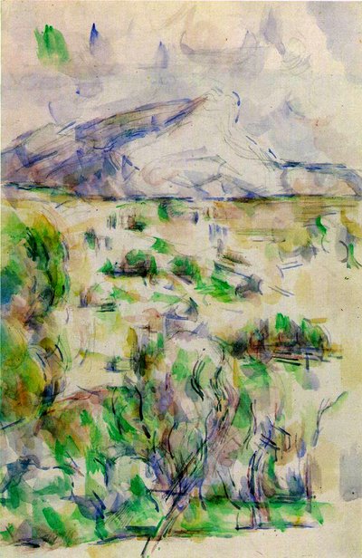 Mont Sainte Victoire vanaf les Lauves, 1902-06 door Paul Cézanne