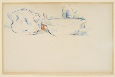 Stilleven, toiletartikelen, c.1885-90 door Paul Cézanne