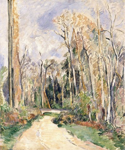 Pad bij de ingang van het bos door Paul Cézanne