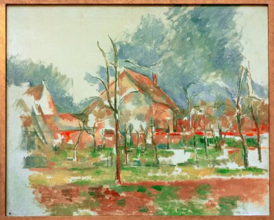 Winterlandschap – Giverny door Paul Cézanne