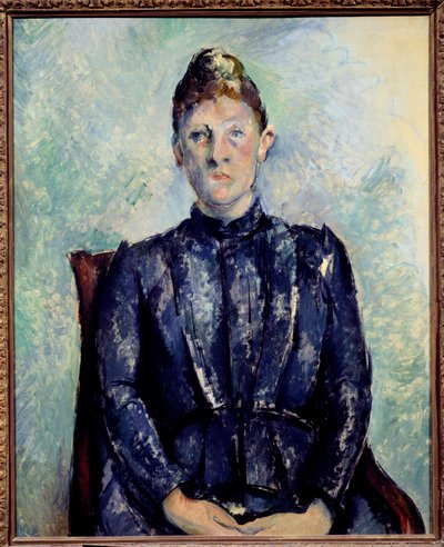 Portret van Madame Cezanne door Paul Cézanne