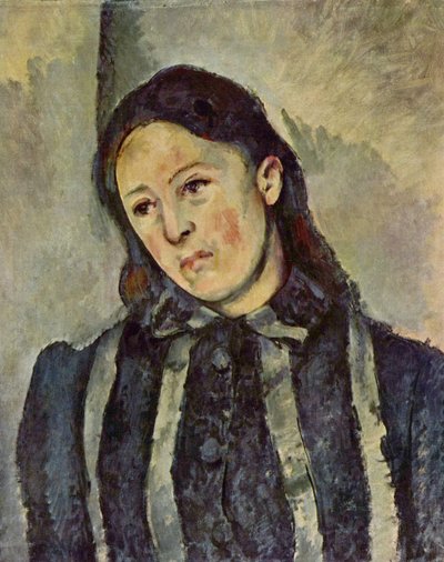 Portret van Madame Cézanne door Paul Cézanne