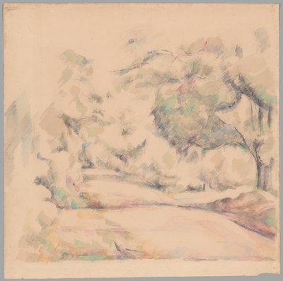 Weg in de Provence door Paul Cézanne