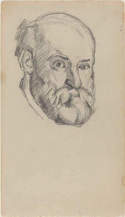 Zelfportret (recto), ca. 1880-1882 door Paul Cézanne