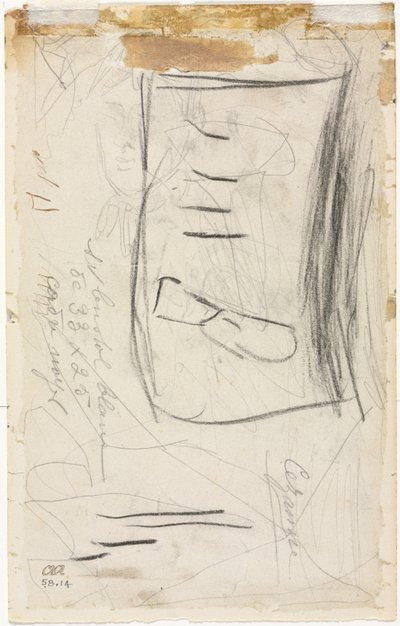 Schets van Madame Cézanne, 1881-1884 door Paul Cézanne