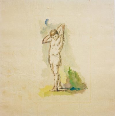 Staande Badende met Armen in de Nek door Paul Cézanne