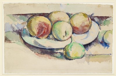 Stilleven van Perziken en Vijgen, laat 19e eeuw door Paul Cézanne
