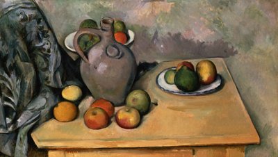 Stilleven met Blauwe Draperie, ca. 1893-94 door Paul Cézanne