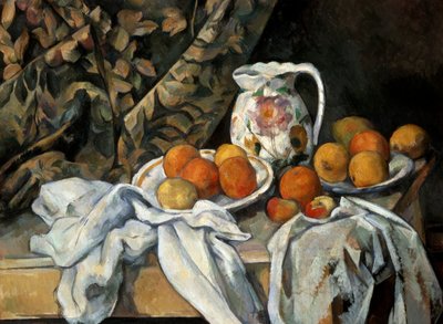 Stilleven met draperie, ca. 1895 door Paul Cézanne