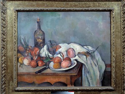 Stilleven met uien door Paul Cézanne