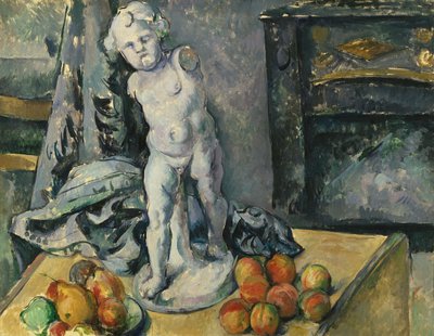 Stilleven met gipsen Cupido, 1890s door Paul Cézanne