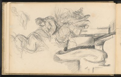 Studies Inclusief een Strohoed door Paul Cézanne