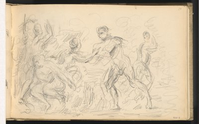 Studie voor "Het oordeel van Paris" of "De verliefde herder" door Paul Cézanne