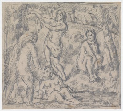 Studie van Vier Badende Vrouwen door Paul Cézanne