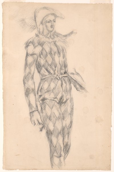 Studie van een Harlekijn door Paul Cézanne