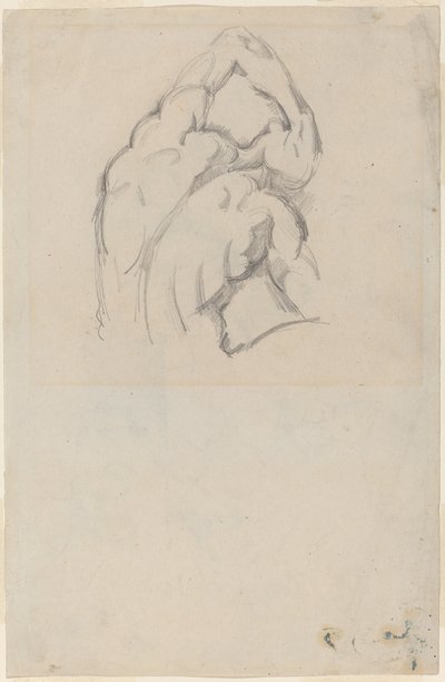 Studie van de "Ecorché" (recto) door Paul Cézanne
