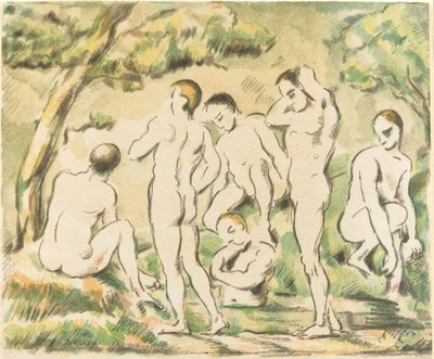 De baders kleine plaat door Paul Cézanne