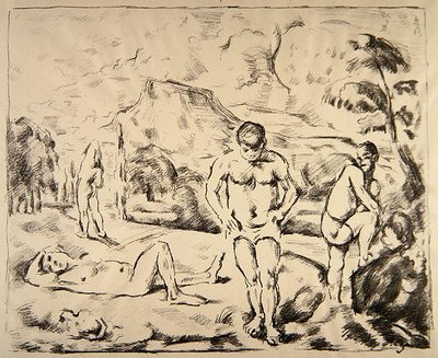 De baders, ca. 1898 door Paul Cézanne