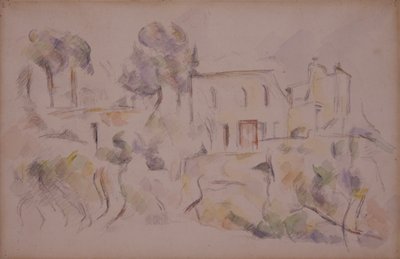 Het koetshuis door Paul Cézanne