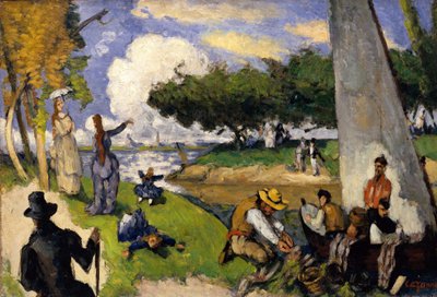 De vissers fantastische scène door Paul Cézanne