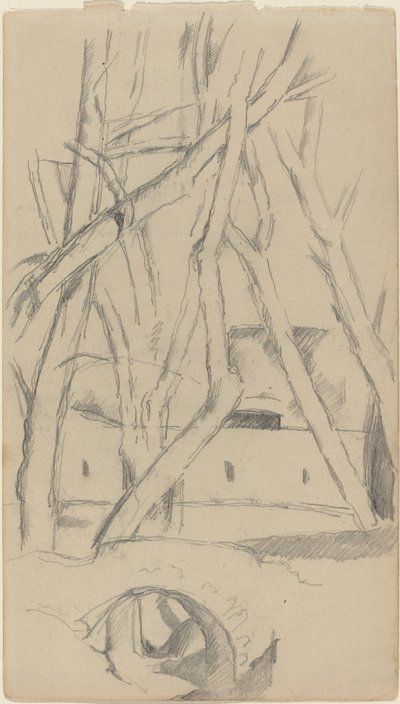 De kleine brug [recto] door Paul Cézanne