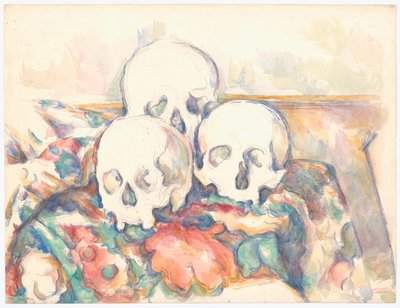 De drie schedels door Paul Cézanne