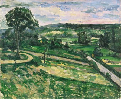 De boom bij de bocht door Paul Cézanne