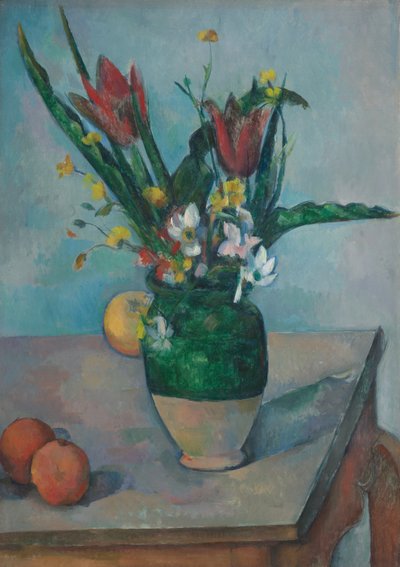 De tulpenvaas door Paul Cézanne