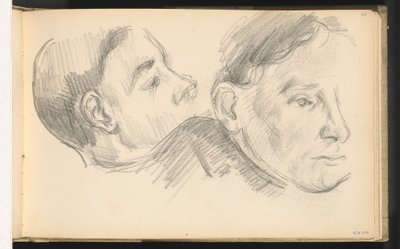 Twee hoofden door Paul Cézanne