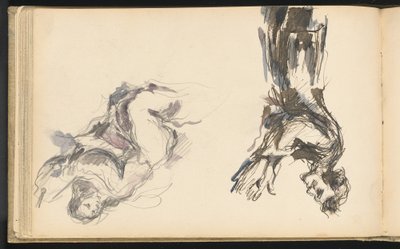 Victor Chocquet en een Engel voor "De Apotheose van Delacroix" door Paul Cézanne